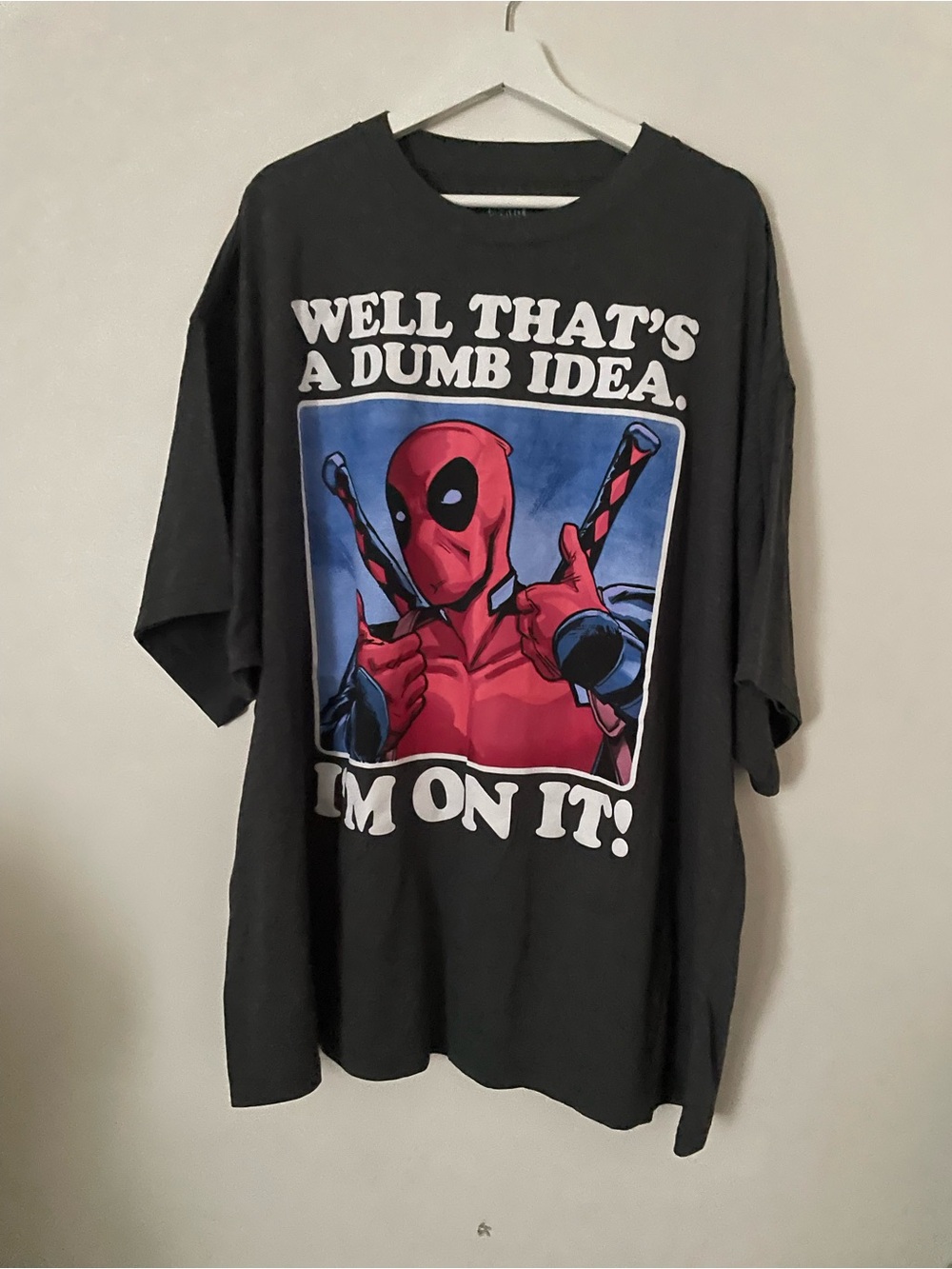 Marvel Deadpool Black Red Graphic Tee